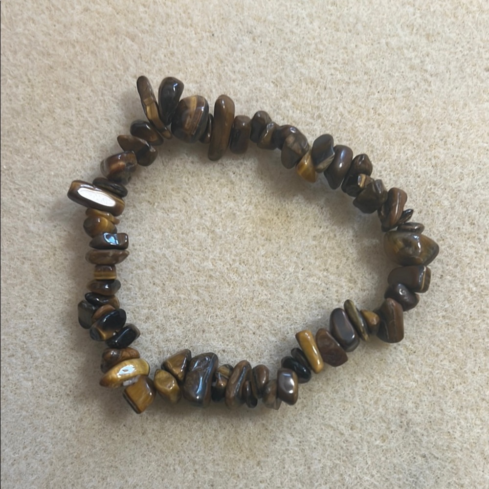 Brown Stone Beaded Bracelet